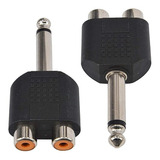 Adaptador Ficha Plug 6.5 Macho Mono A 2 Rca Hembra