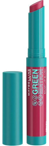 Lápiz Labial Maybelline Green Edition Balmy Lip Blush 0.06oz Acabado Gloss Color 001 Midnight