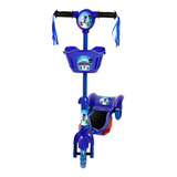 Brinquedo Patinete Infantil Pj Mask 3 Rodas Com Luz E Som Cor Azul Pj Masks
