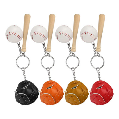 Llavero Con Forma De Minibate De Béisbol, Juego De 4 Unidade