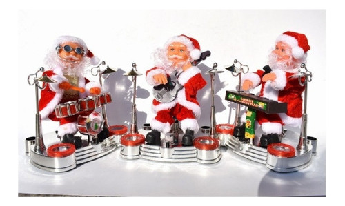 Enfeites De Natal Do Papai Noel Tocando Saxofone