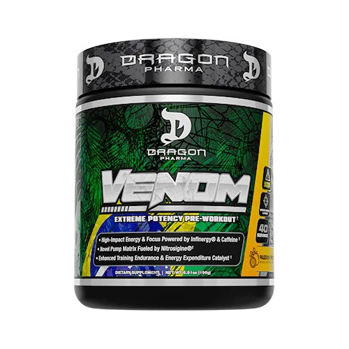 Pre Entreno Dragon Pharma Venom 40 Servs Extrema Potencia 