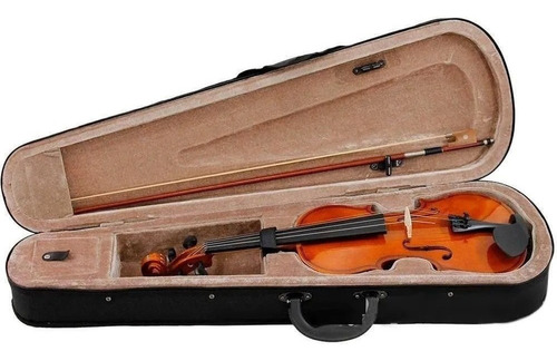 Kit Violino Dominante 4/4 Completo Estante Afinador Espaleir Cor Natural