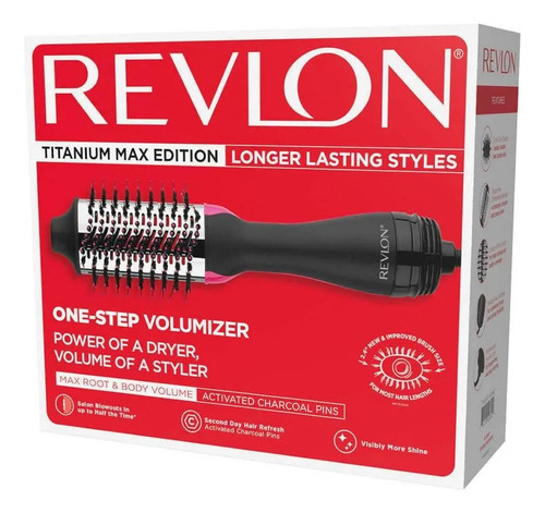 Cepillo Revlon Titanio Secadora Alaciadora Caja Orig Sellada