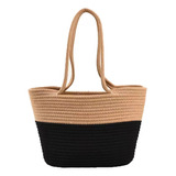 Bolso De Hombro De Paja Tejida Playa Bolso Tote Damas