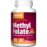 Jarrow Formulas Methyl Folate Acido Fólico 400 Mcg 60 Caps Sabor Sin Sabor