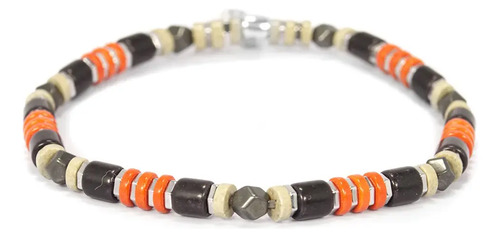 Pulsera De Plata 925 L-mental Fuego Con Anion