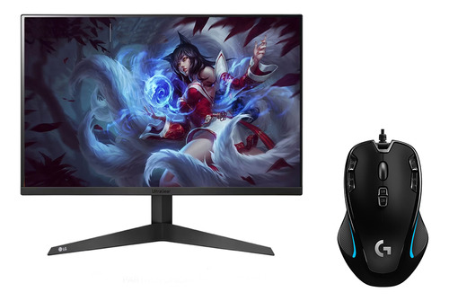 Monitor LG Gamer Ultragear Fhd 24 165 Hz 24gq50f-b + Mouse