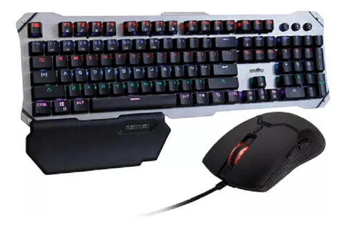 Combo Teclado Rgb Mecanico + Mouse Optico Gamer 3200 Dpi