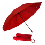 Guarda Chuva Grande Reforçado Cabe Na Bolsa Colorido Liso Cor Vermelho