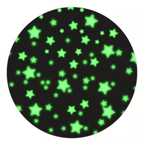 200 Estrellas Vinil Fluorescente Brilla En La Obscuridad N7