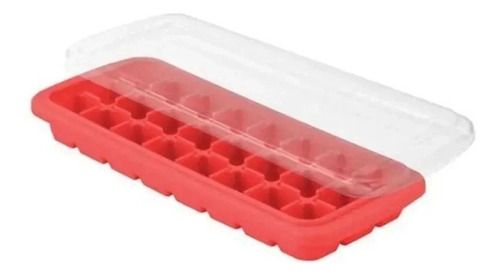 Forma De Gelo Com 24 Cubos Em Silicone Com Tampa Cozinha Uny