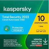 Licencia Kaspersky Total Security 10 Pc