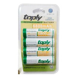 Pilas Recargables Aa Toply X 4 Unidades Bateria 6800mah