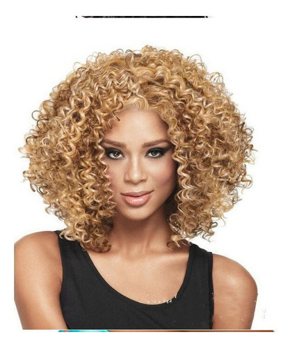 Peluca Afro Rizada Corta For Mujer