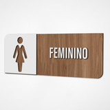 Placa Sinalização Indicativa Banheiro Feminino