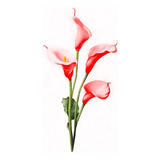 Flor Plástica Decorativa Modelo Tulipan Color Rojo 65cm