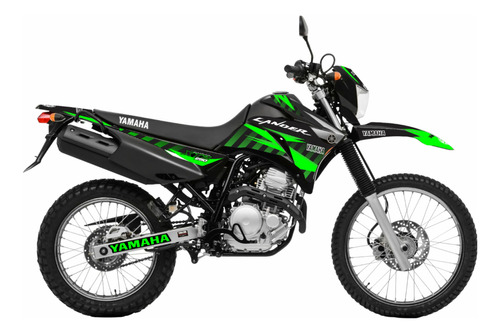 Kit Adesivos Moto Yamaha Lander 250 2009 A 2019 Verde