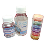 Vidrio Liquido Resina Epoxi Kit X 150 Gs + 6 Pigmentos Epoxi