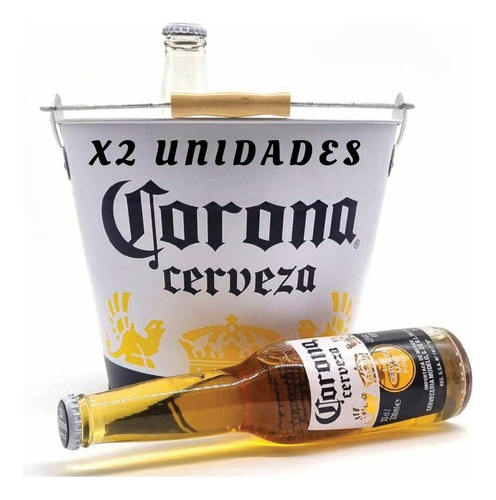 2 Fraperas De Hielo Cerveza Corona Balde Hielera Destapador