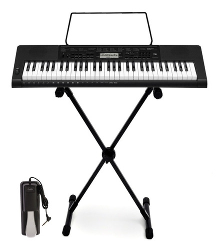 Kit Teclado Casio Ctk3500 Musical 5/8 Com Suporte E Pedal 