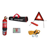 Kit Seguridad Para Auto  Con Matafuego - Botiquin - Baliza