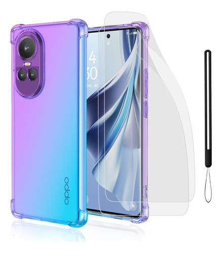 Funda Para Oppo Reno10 5g/reno10 Pro 5g  + 2 Micas + Correas