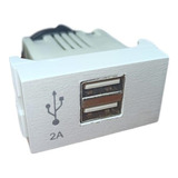 Modulo Usb Doble Toma Carga 2a Celular Pared Linea Platinum