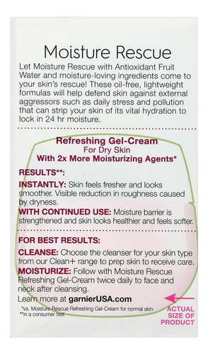 Garnier Skinactive Moisture Rescue Refreshing Gel-cream For