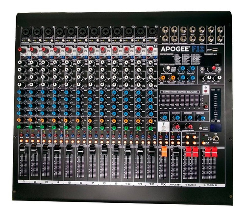 Consola Mixer 12 Canales Apogee F12 Con Usb 4 Mezclas Monit