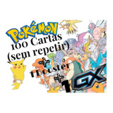 Lote (kit) 100 Cartas Pokemon + 1gx + 1booster Sol E Lua Br 