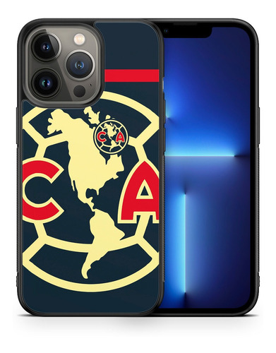 Funda Protectora Para iPhone Club América Logo Tpu Fútbol