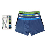 Pack De 3 Boxers Calvin&k-lein Trunk Algodón Multicolor