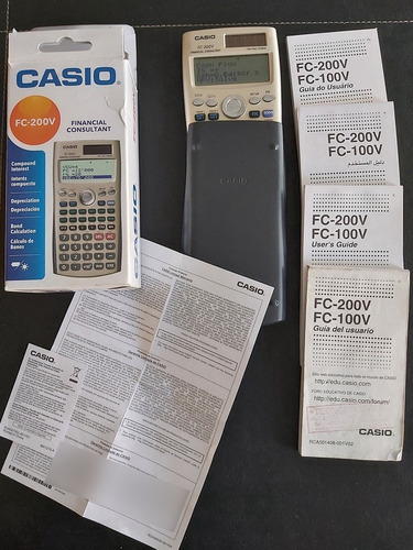 Calculadora Financiera Casio Fc-200v Con Caja Y Manuales 
