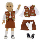 Brownie Girl Scout Inspirado Doll Outfit Para American Girl 