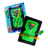 2 Mini Juego Billar Pool Juguete Destreza Niños Regalo Fiest