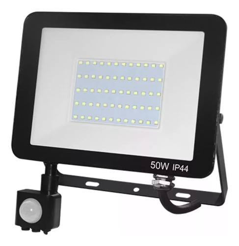 Foco Proyector De Area Led Con Sensor 50w Sec Exterior