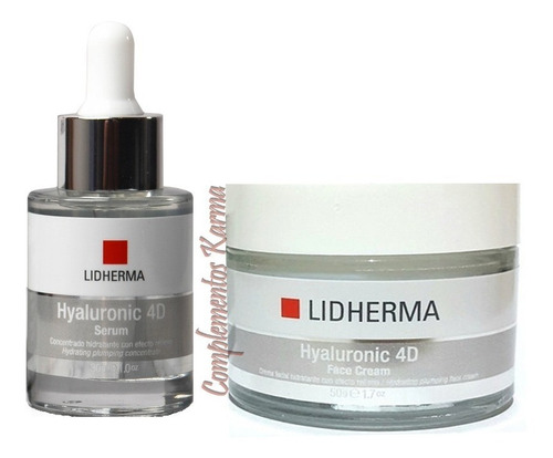 Kit Hyaluronic 4d Face Cream + Serum Hialurónico Lidherma