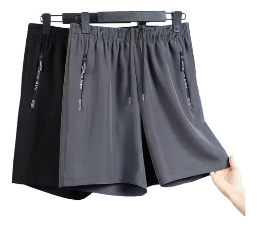 2 Pcs Short Cómodo Suelto Ejercicio Correr Gym Para Hombre