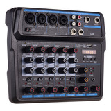 Mesa De Mezclas Power Mixer Mini Musical Plug U6 Eu Mixing
