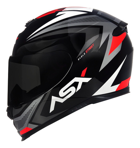 Capacete Para Moto Masculino Feminino Asx Eagle Preto Promo