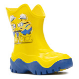 Bota De Lluvia Para Niño Impermeable Color Amarillo Minions