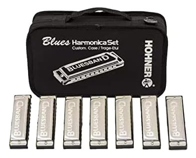 Hohner Accordions Bluesband Harmonica Juego De 7 Piezas Con 