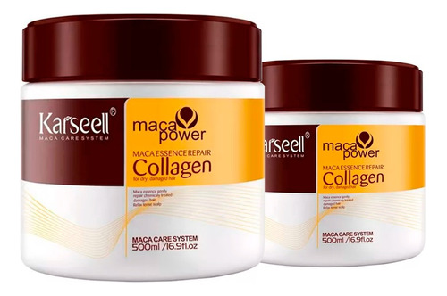 Kit 2uni Máscara Karseell Collagen Original 500ml