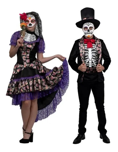 Disfraz De Pareja Catrines Halloween Día De Muertos Fiesta2