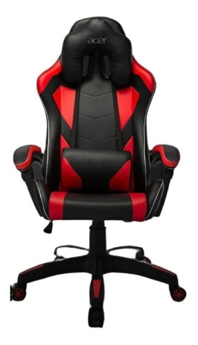 Silla Gamer Acer Sporty Giratoria Apoyabrazos Reclinables Color Rojo