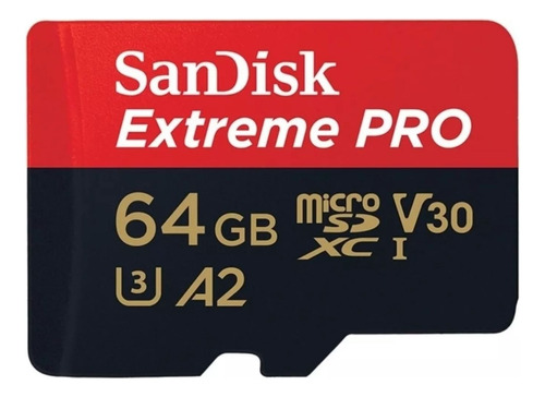 Tarjeta Memoria Sandisk Micro Sd Extreme Pro 64gb 200mb/s