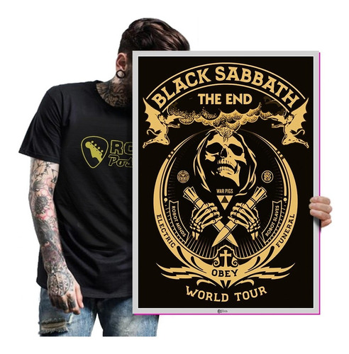 Quadro Decoração Rock Blues Black Sabbath Tamanho A2 03
