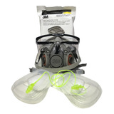 3 Kit 3m Respirador 6200 + Filtros 6003 + 501 + 5n11  Lente