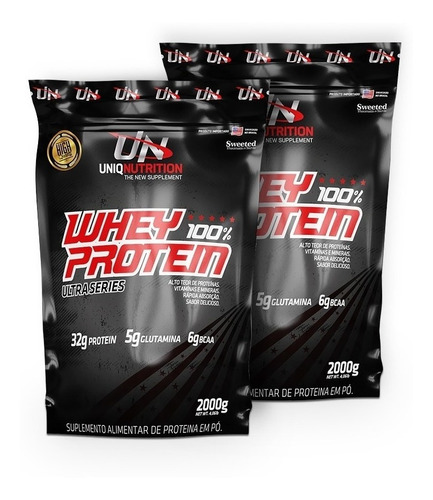 2x Whey Protein Uniq (4 Kilos) Isolado Hidrolisado 0 Soja